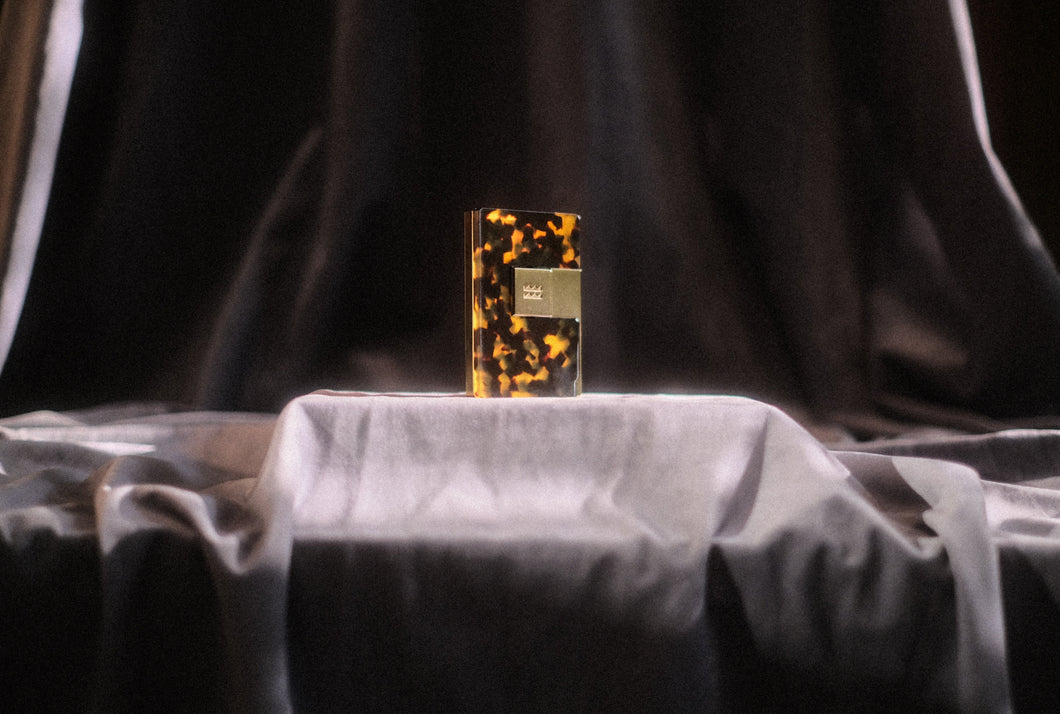 1900 Card Case - PVD Gold / Yellow Havana